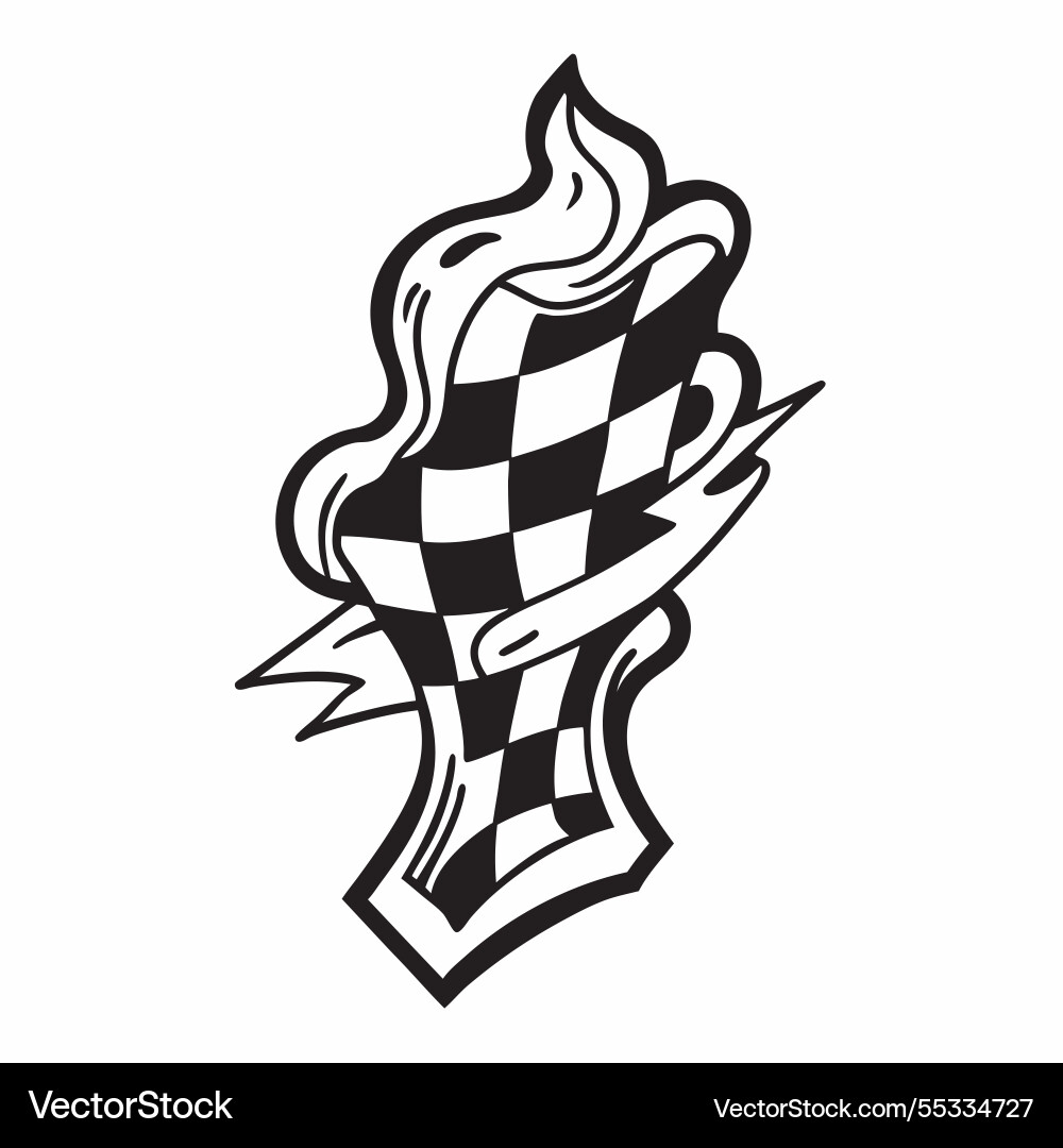 Retro checkerboard seamless pattern with bold vector image