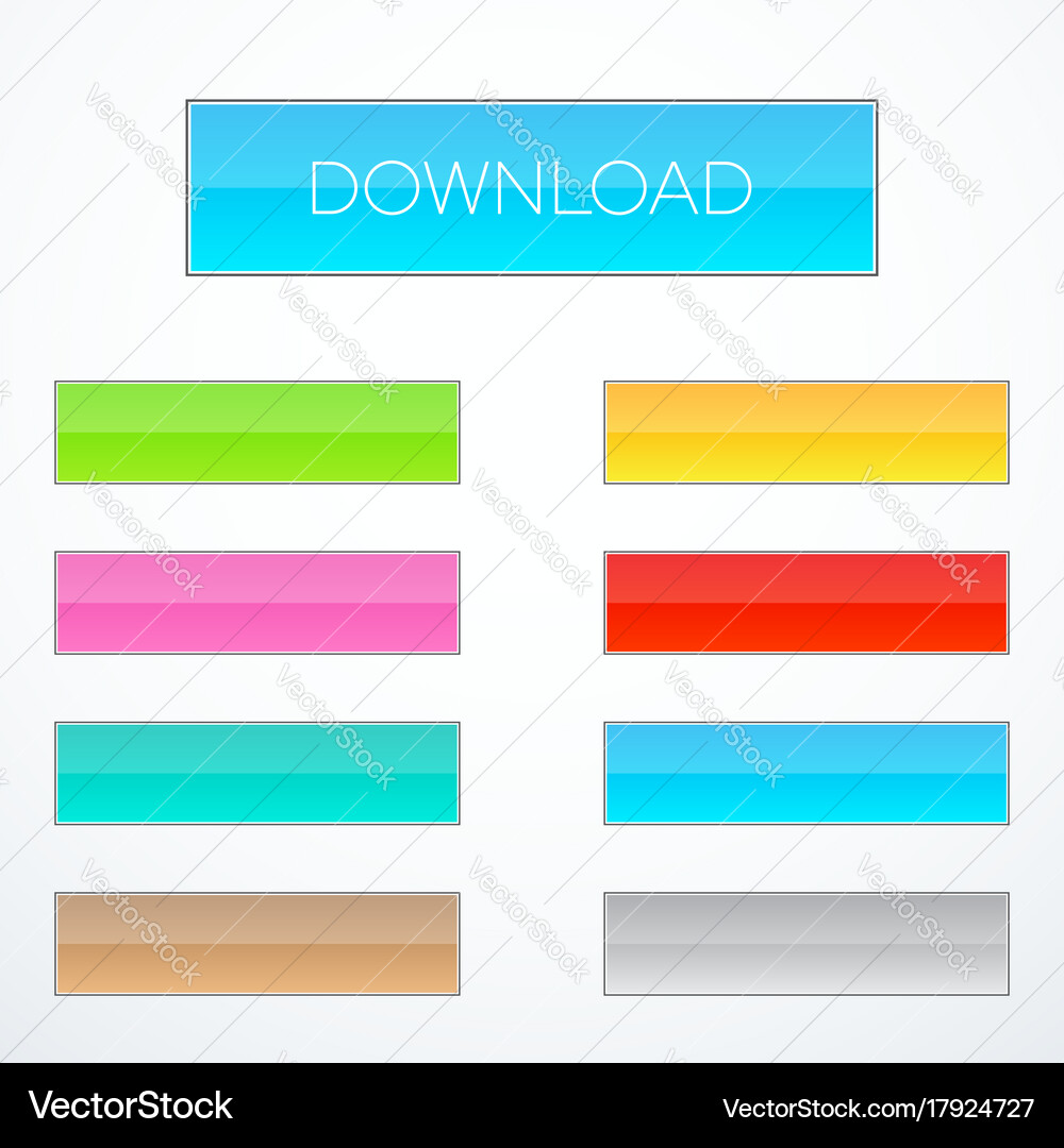 Set of rectangle buttons Vector Image