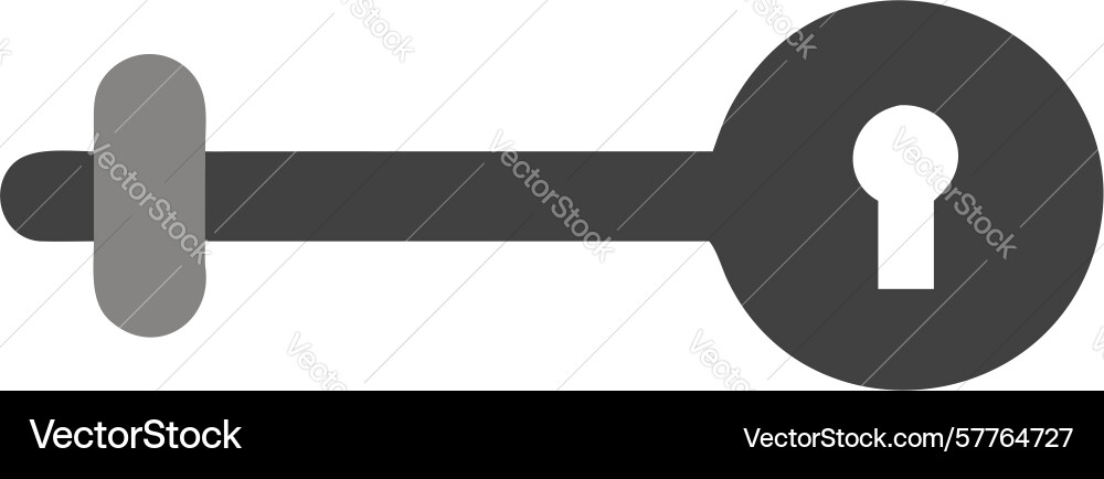 Simple keyhole outline for access design vector image