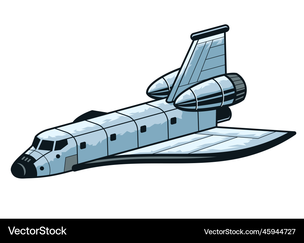 Space shuttle ship plane Royalty Free Vector Image