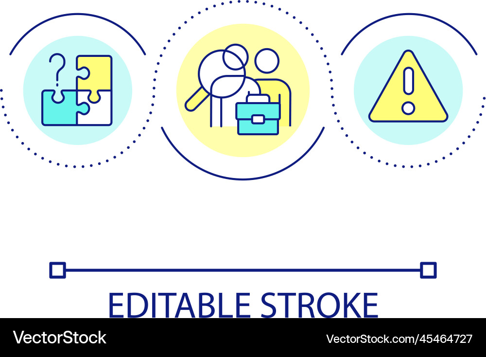 Staffing challenge loop concept icon Vector Image