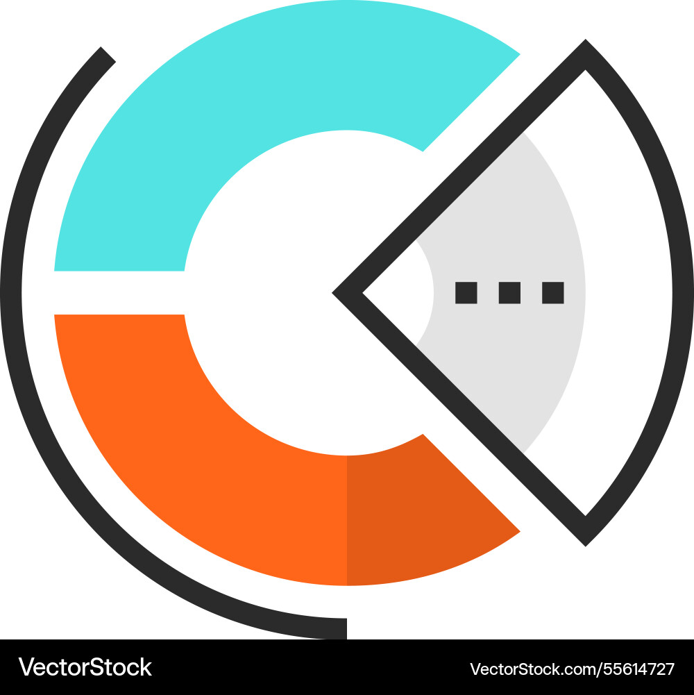Statistics flat line web icon concept Statistics flat line web icon concept vector image