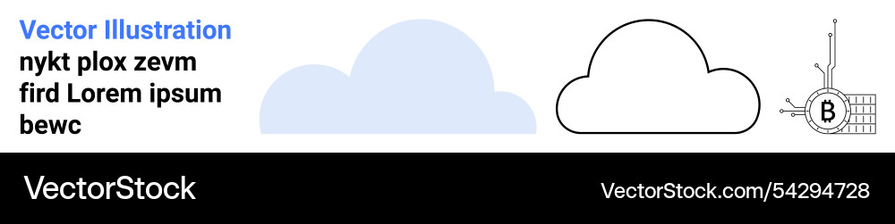 Abstract cloud icons including network diagram Vector Image