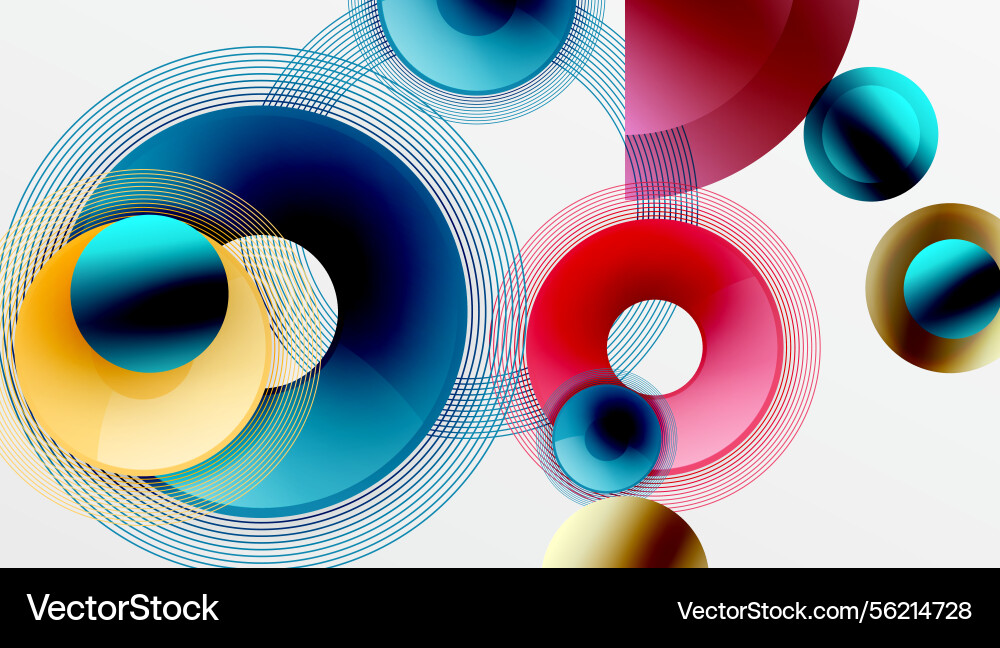 Abstract composition featuring overlapping Abstract composition featuring overlapping Vector Image