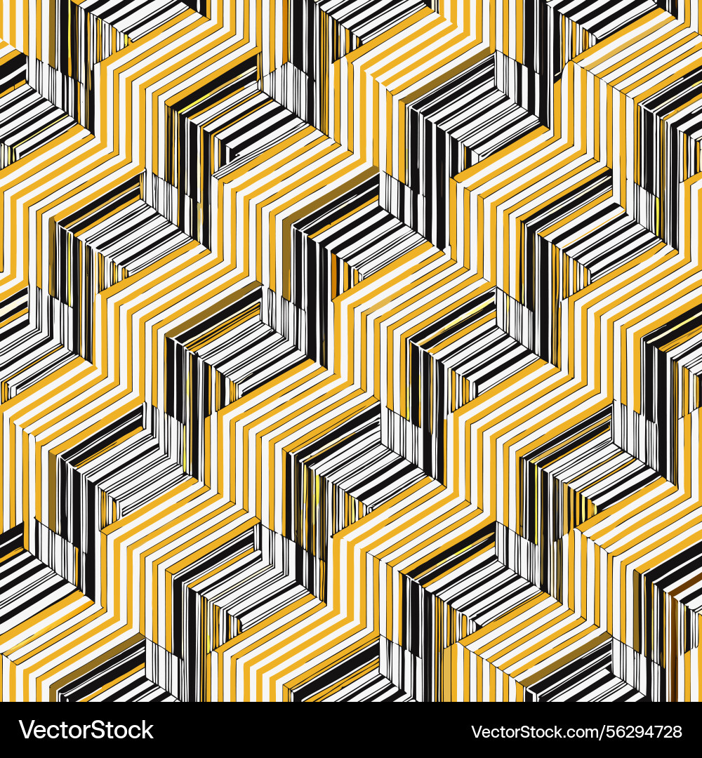 Abstract geometric pattern with zigzag lines vector image