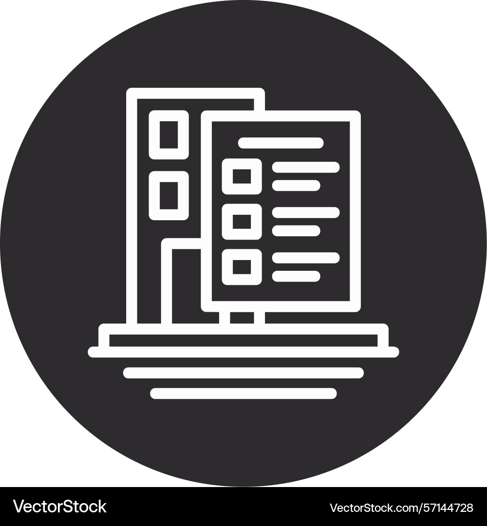Building codes inverted circle black Vector Image