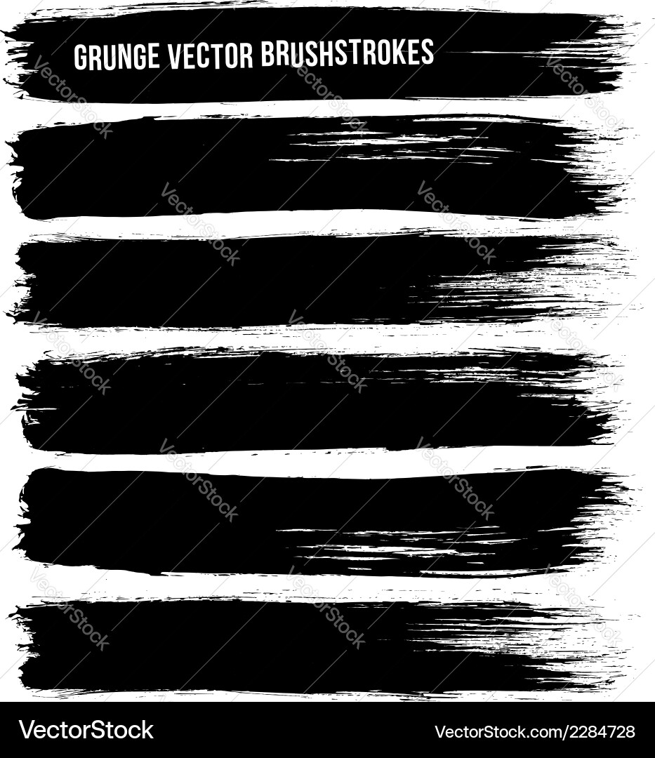 Dark Ink Brush Strokes vector image