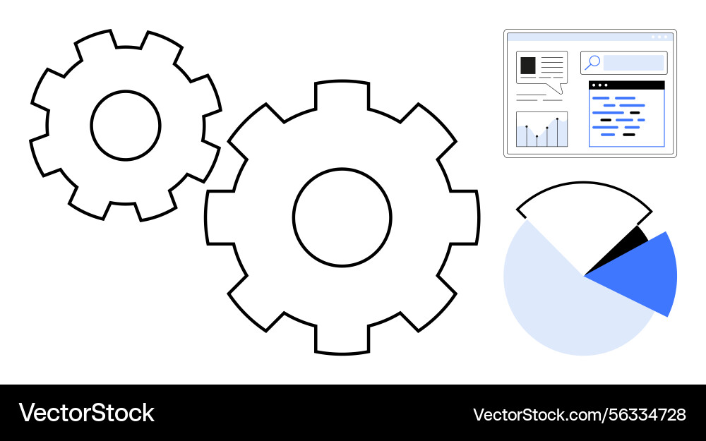 Data Analysis & Workflow vector image