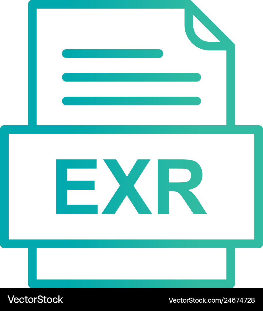 Exr file document icon vector image
