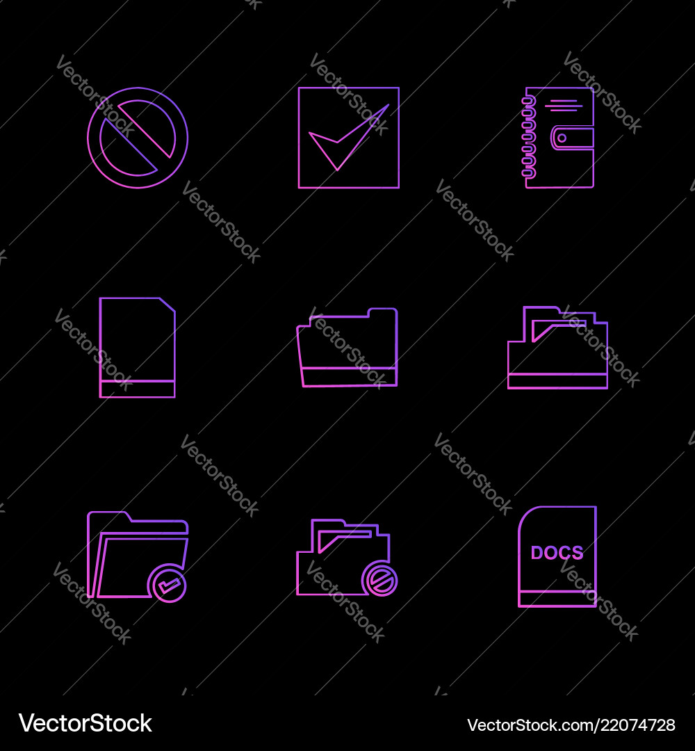 Folder files directory search code eps icons vector image