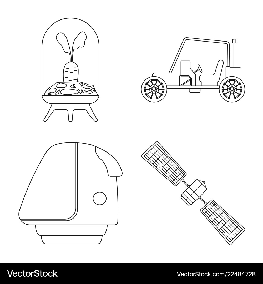 Isolated object of mars and space icon set Isolated object of mars and space icon set vector image