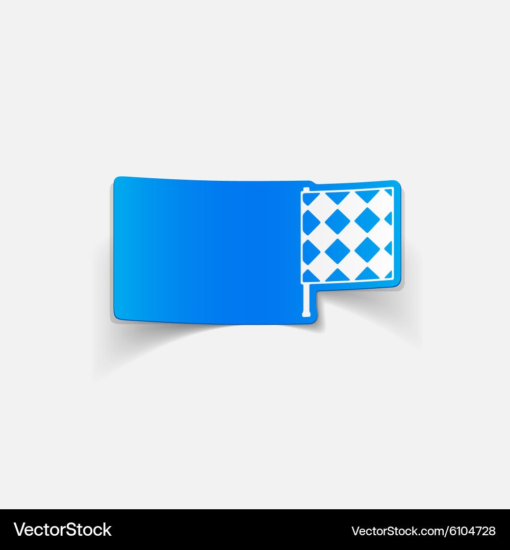 Realistic design element linesman flag Vector Image
