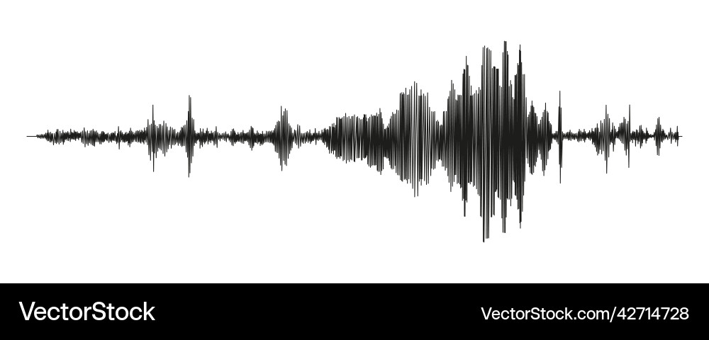 Seismograph measurement or lie detector graph Vector Image
