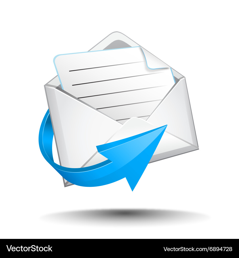 Sending Email with Arrow vector image