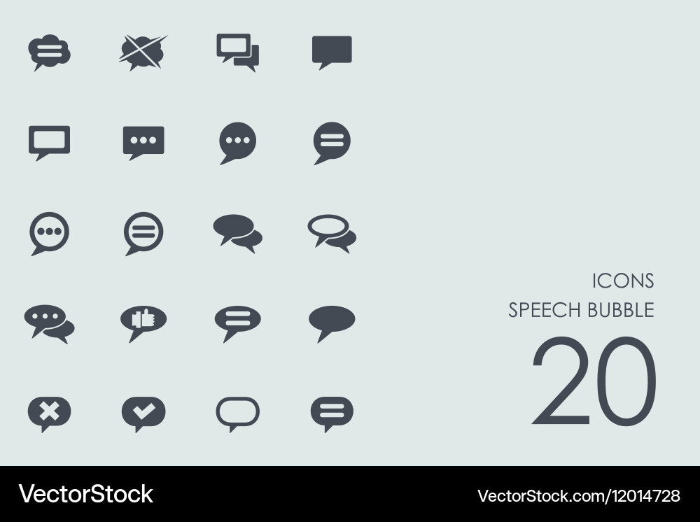 Set of speech bubble icons Vector Image