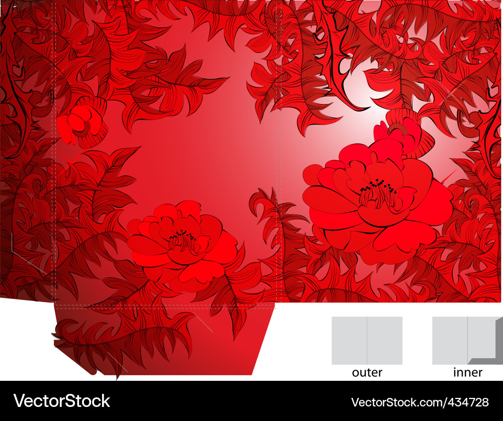Template for folder design vector image