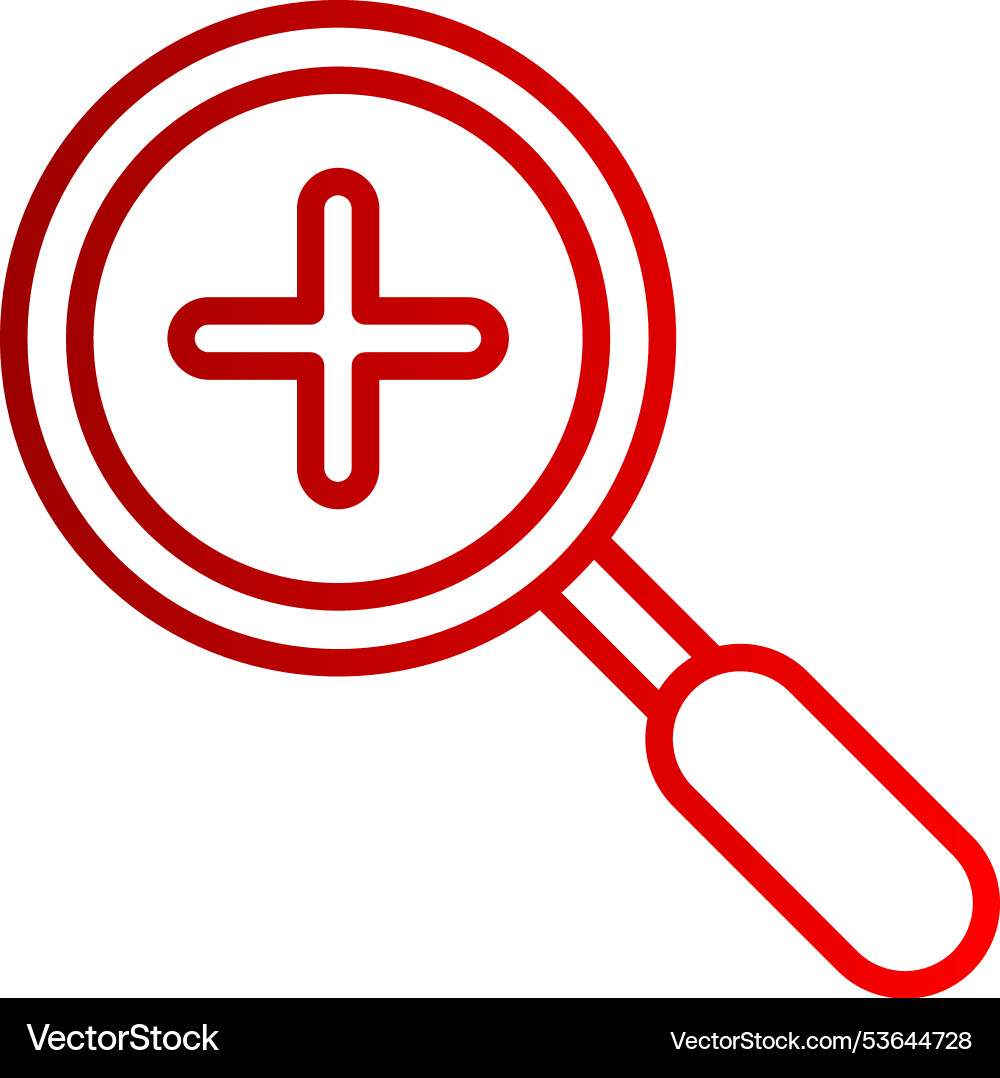 Zoom in line gradient icon Vector Image