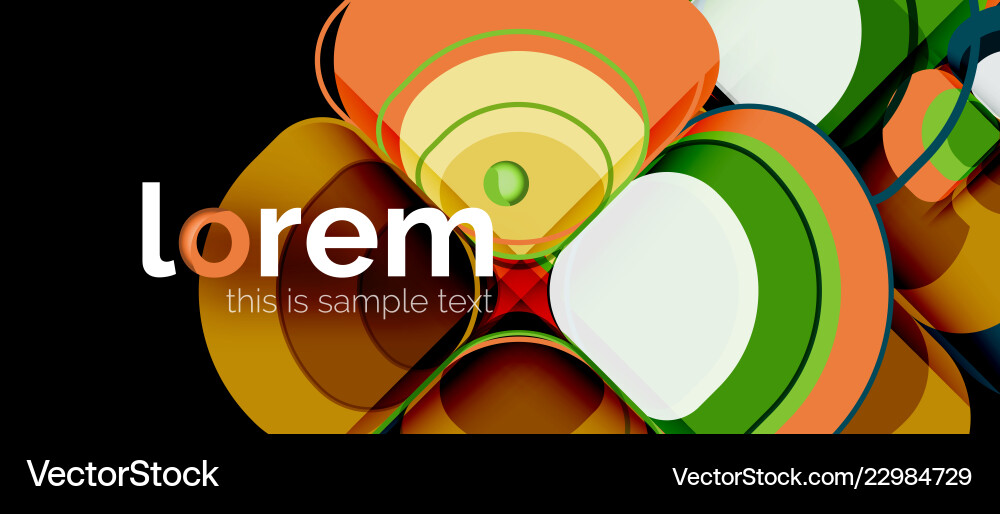 Abstract background - geometric multicolored round Vector Image