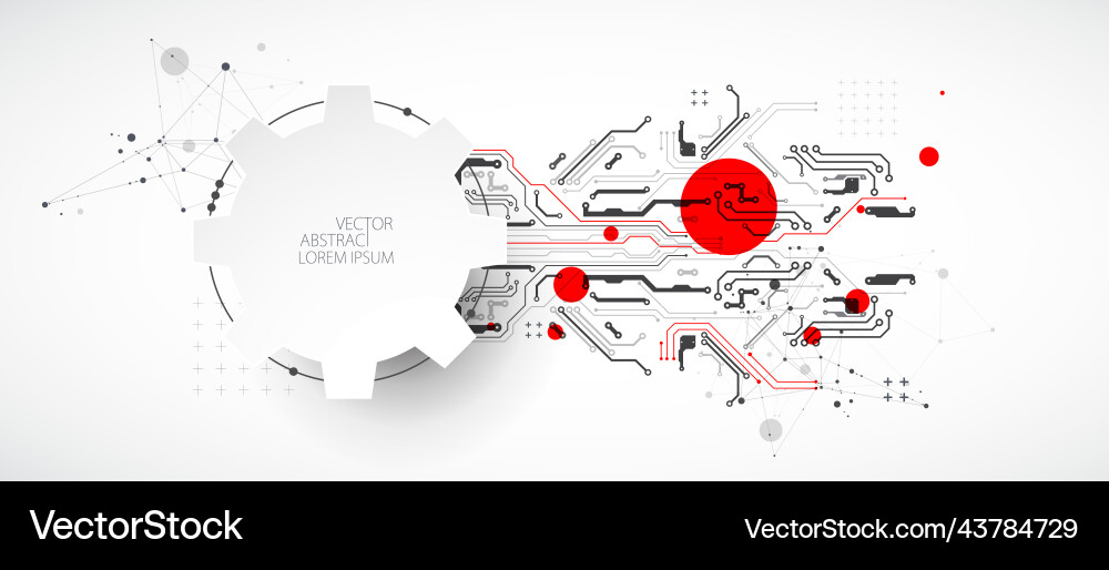 Abstract Circuit Technology Background vector image