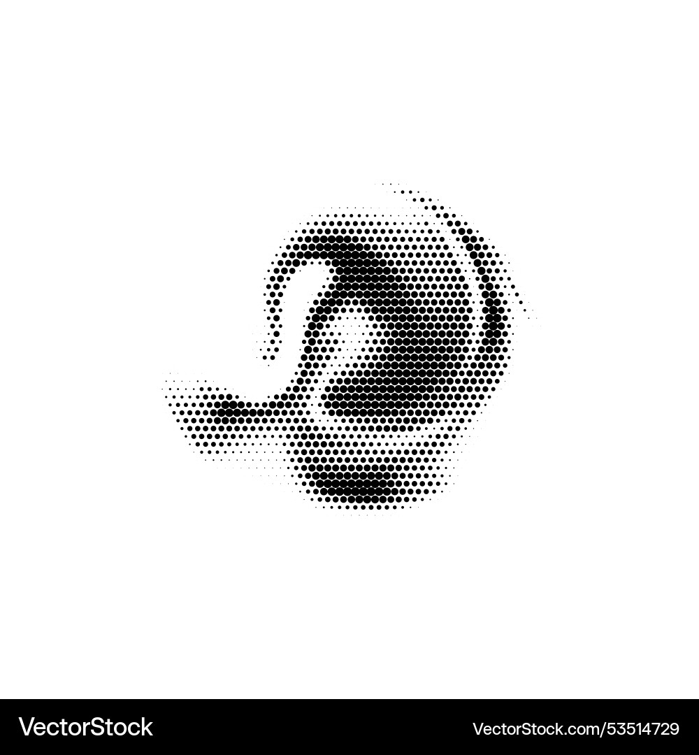 Abstract wavy element with grainy effect vector image