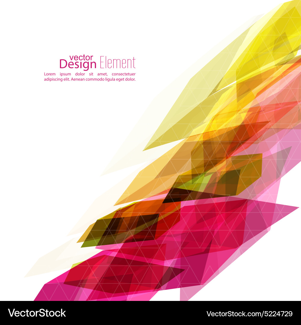 Angular geometric color shape vector image
