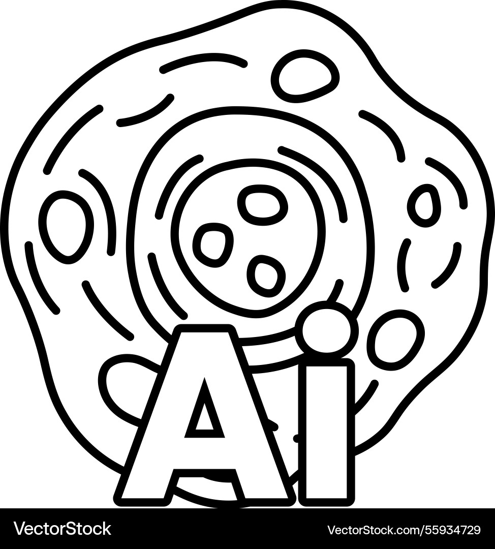 Blob with white letters that say ai Blob with white letters that say ai Vector Image
