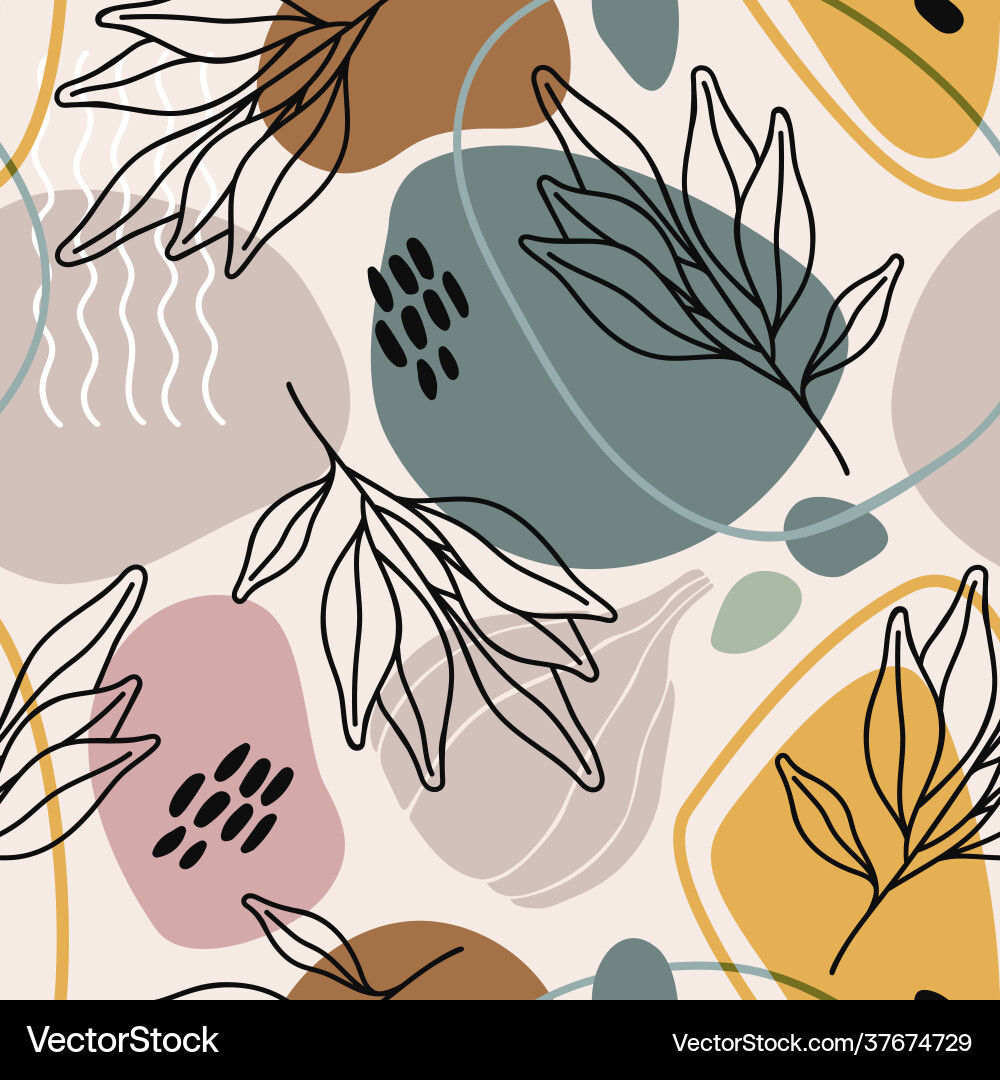 Boho Tropical Pattern Vektorbild
