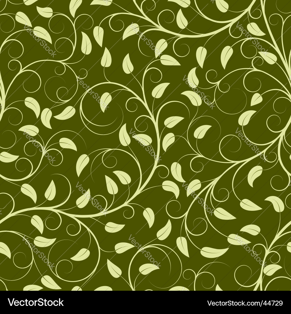 Botanical Swirl Pattern Vector Image