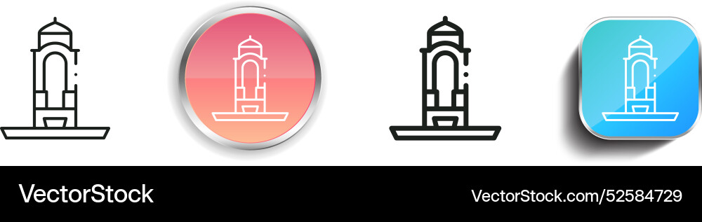 Canopy icon thin linear regular and button style vector image