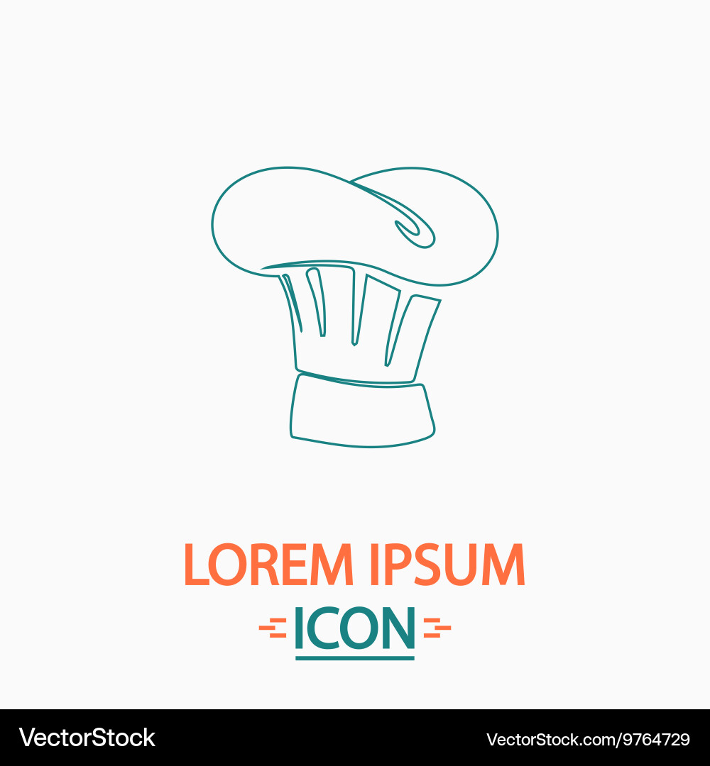 Chef cap computer symbol Chef cap computer symbol Vector Image