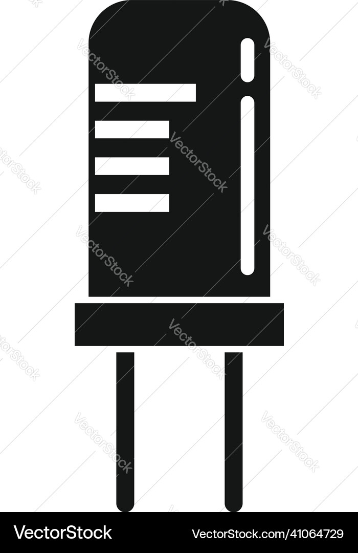 Chip capacitor icon simple diode component Chip capacitor icon simple diode component vector image
