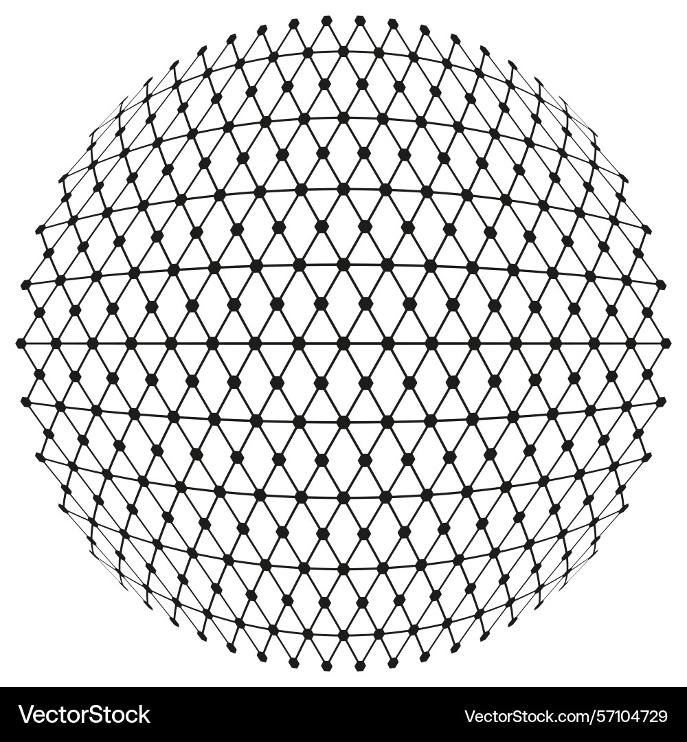 Circular net design mesh pattern geometric web Vector Image
