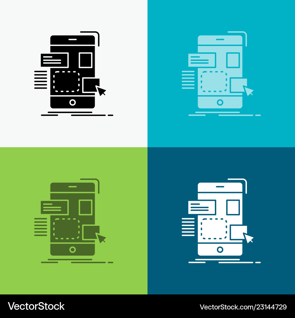 Drag mobile design ui ux icon over various Drag mobile design ui ux icon over various vector image