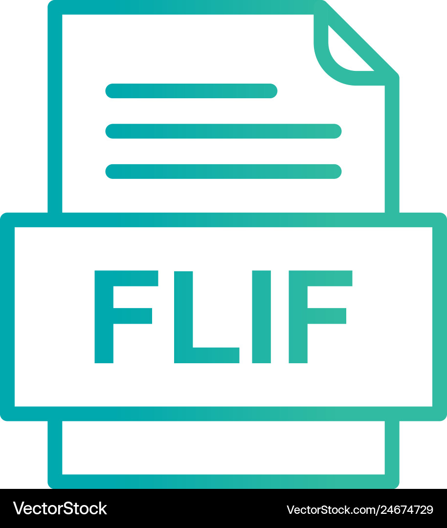 Flif file document icon vector image