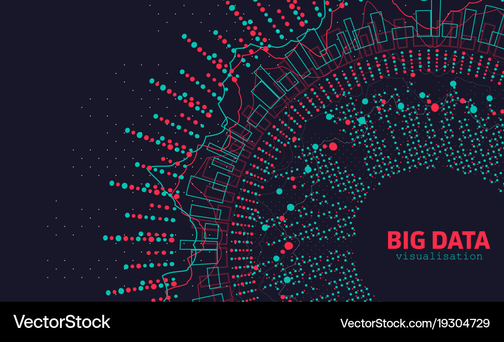 Futuristic Data Network Visualization vector image