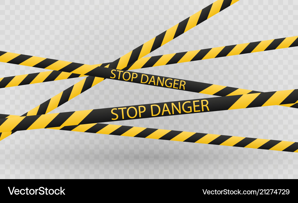 Isolated lines of insulation realistic warning Isolated lines of insulation realistic warning vector image