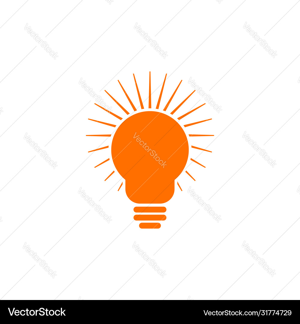 Lightbulb idea design template Vector Image