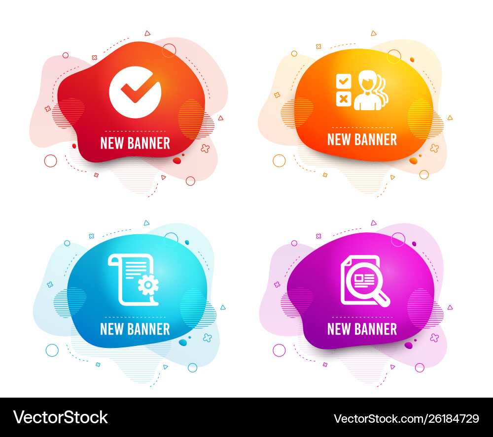 Opinion verify and technical documentation icons Opinion verify and technical documentation icons vector image