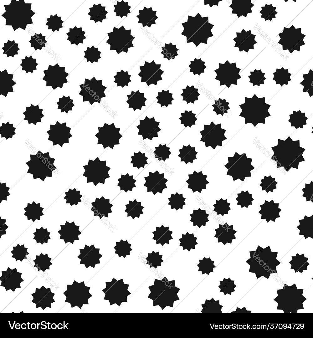 Random star shape pattern background seamlessly Vector Image