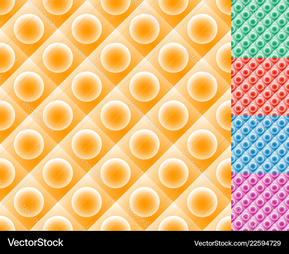 Repeatable pattern tiles with circle over square Vector Image