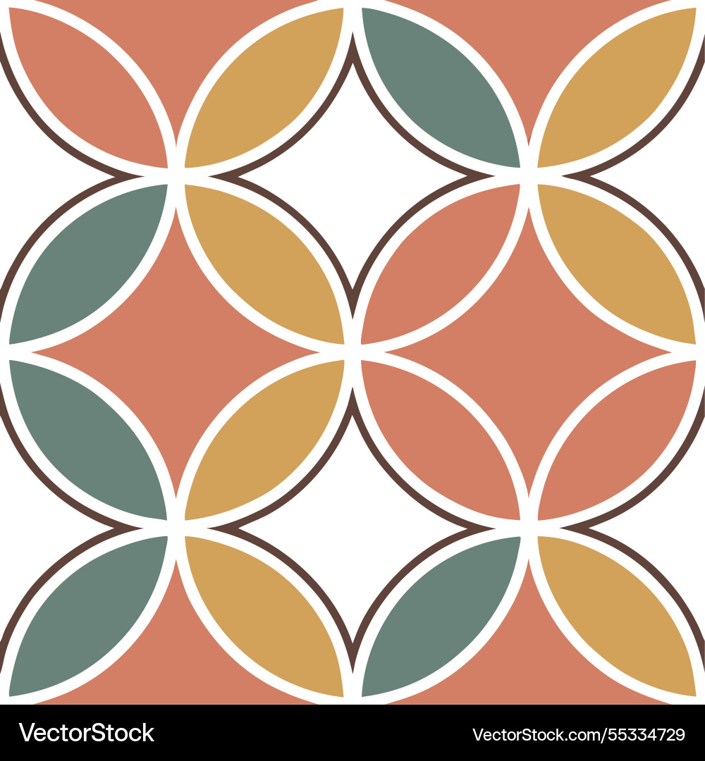 Retro circles seamless pattern with overlapping Retro circles seamless pattern with overlapping vector image