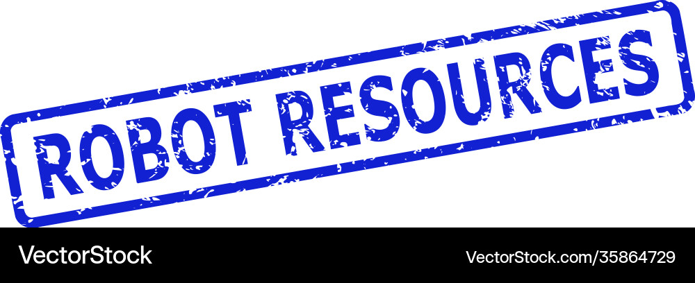 Robot resources seal with corroded texture Robot resources seal with corroded texture vector image