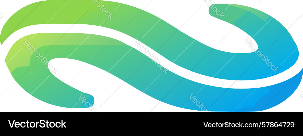 Smooth abstract wave icon symbolizing flow Vector Image