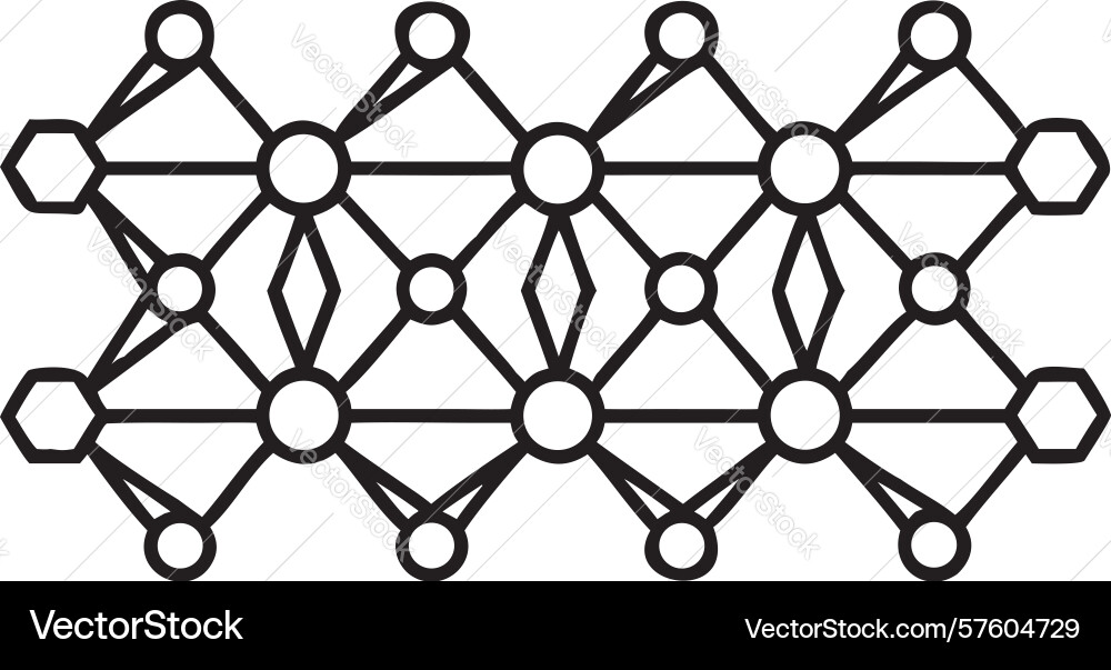 Symmetrical abstract geometric grid pattern vector image