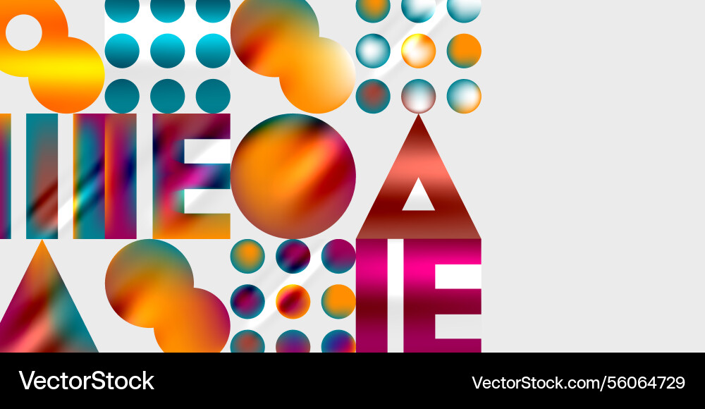 Triangles circles squares rectangles design Vector Image