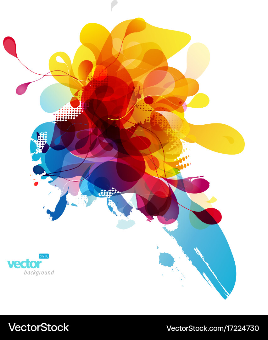 Abstract colored background with different shapes Vector Image