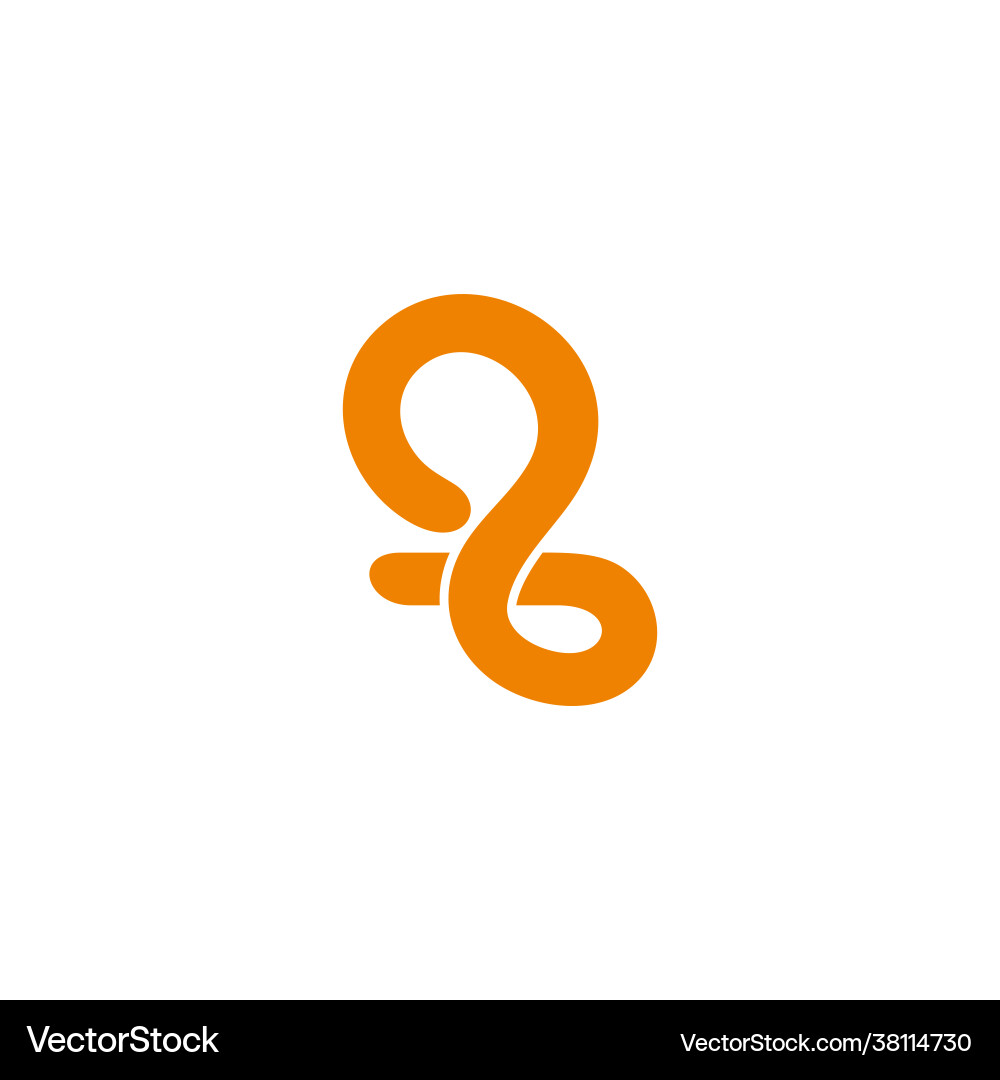 Abstract number 2 simple motion line overlap logo Vector Image