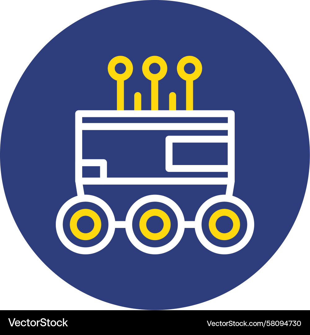 Autonomous Delivery Robot Icon Vector Image