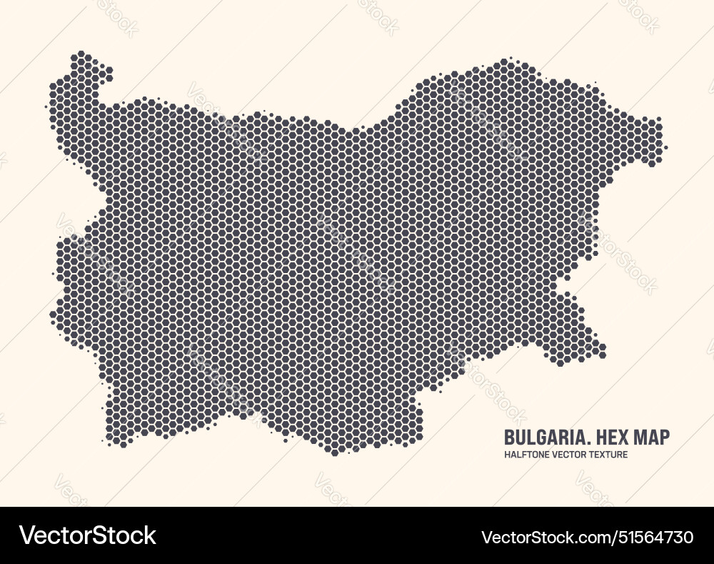 Bulgaria Hexagonal Map Pattern vector image