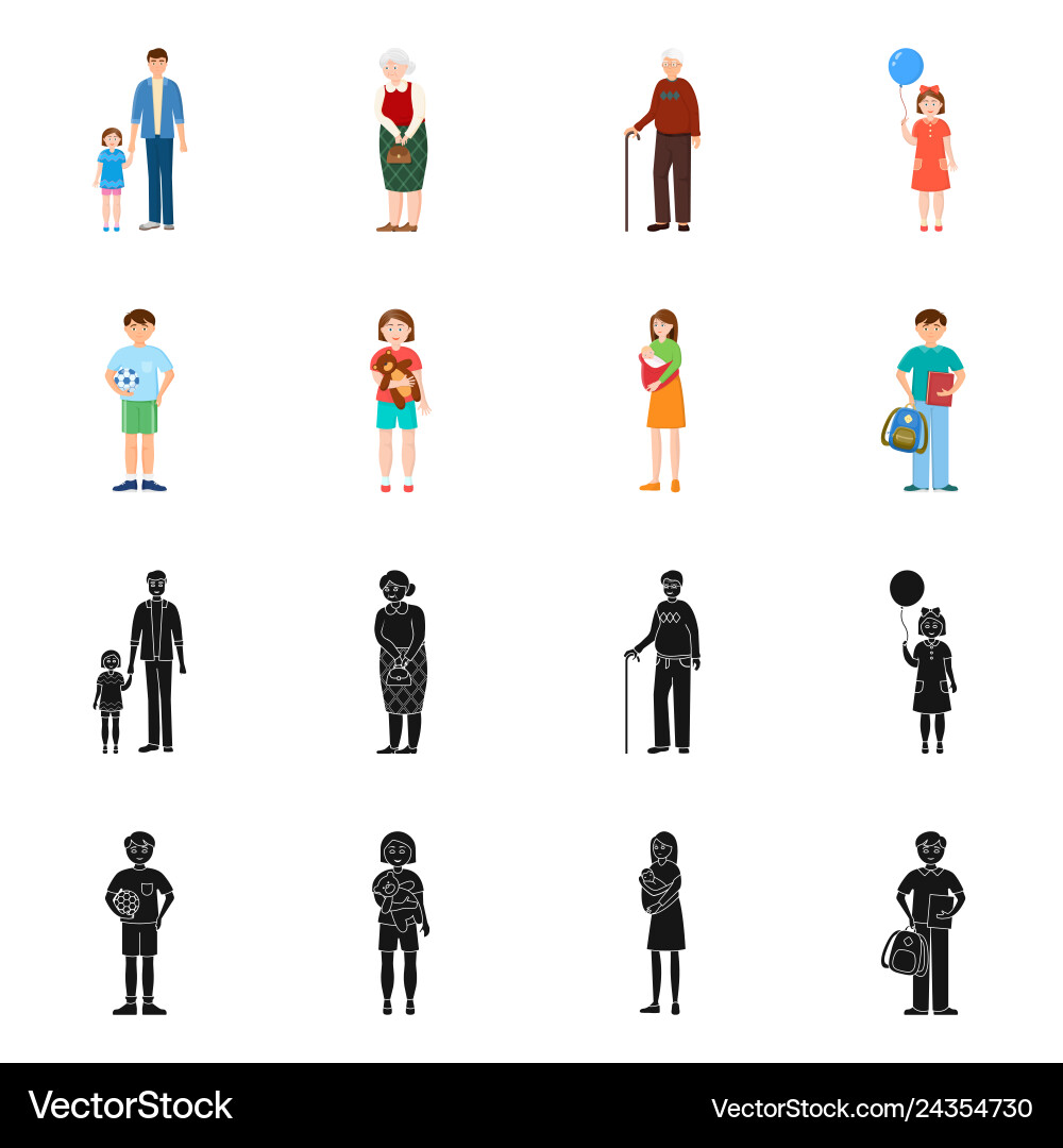 Design of character and avatar icon Design of character and avatar icon vector image
